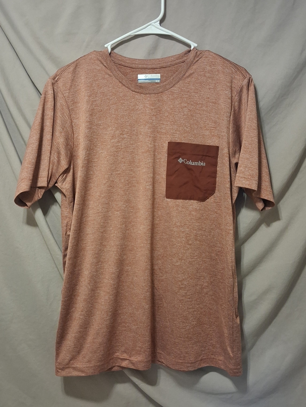 Columbia Men's Heathered Rust Short-Sleeve Pocket Tee